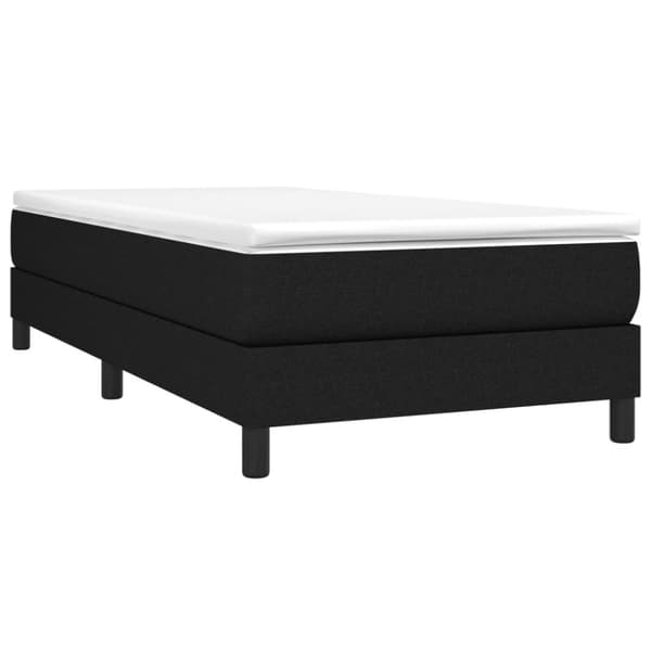 Boxspring-sängram svart 80x200 cm tyg