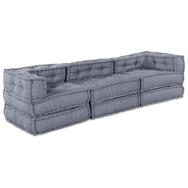 Modulsofa enhet 3 pcs Grå Tyg