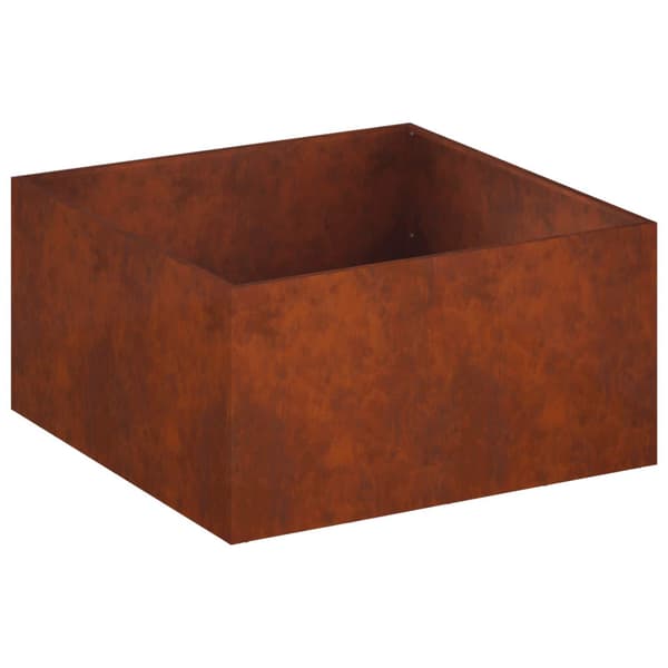 Trädgårdsplanterare 2 st Rostig 60 x 60 x 40 cm