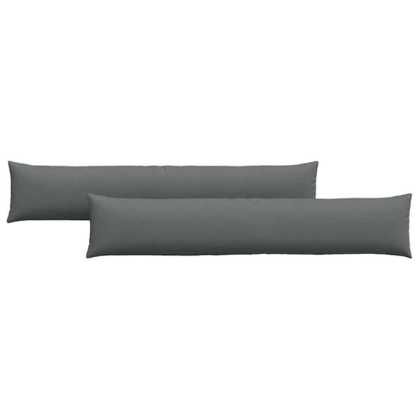 Sofakuddar 2 pcs Mörkgrå 200 x 40 cm tyg