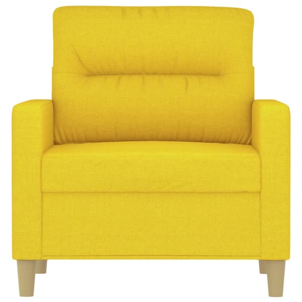 Fåtölj ljusgul 60 cm tyg