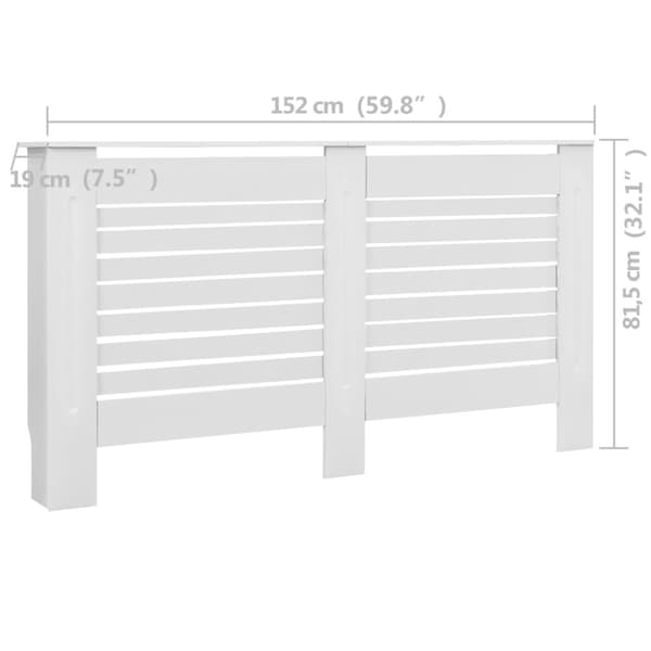 Elementskydd 2 st vit 152x19x81,5 cm MDF