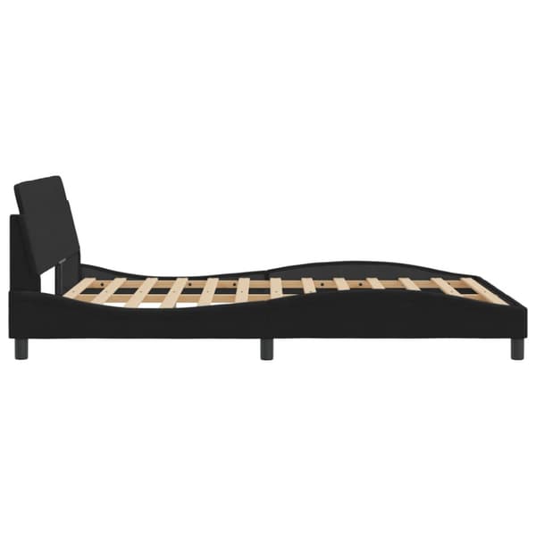 Bed Frame "Dover" Black 140x190 cm Velvet