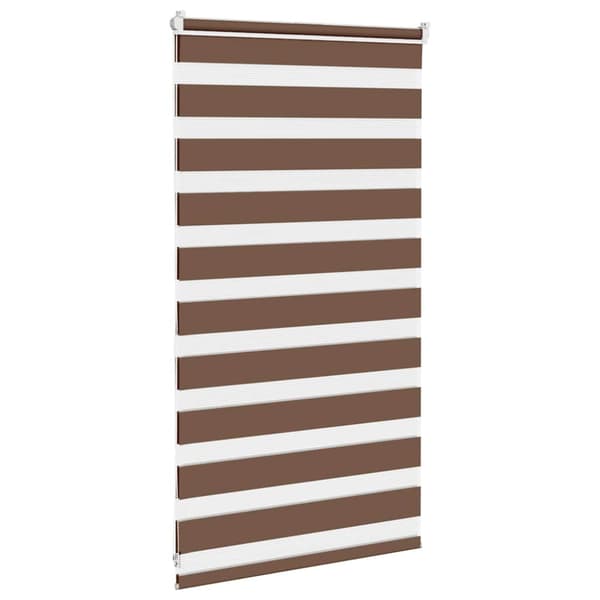 Rullgardin zebra brun 90x100 cm tyg bredd 85,9 cm polyester