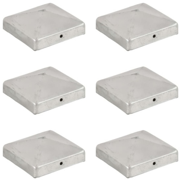Stolphattar pyramid 6 st galvaniserad metall 91x91 mm