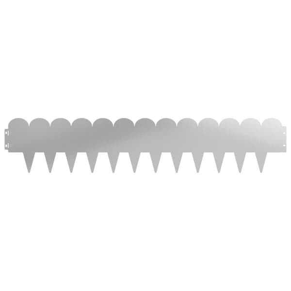 Kant för gräsmatta 20 pcs 103 x 20 cm Stål Silver