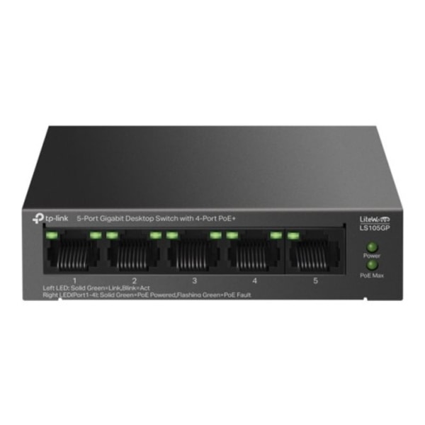 TP-Link LiteWave LS105GP V1 - switch - 5 portar