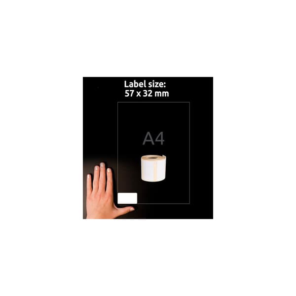 Etikett AVERY Slitst. 57x32mm 400/fp