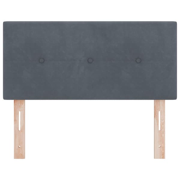 Huvudgavel Mörkgrå 80 cm Sammet