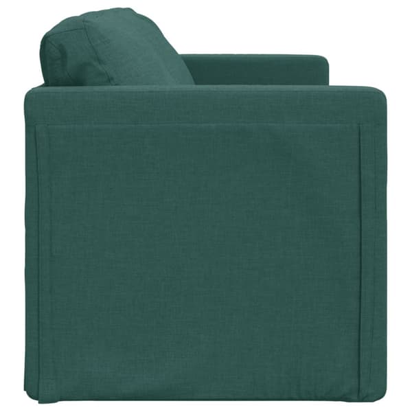 Golvbäddsoffa 2-i-1 mörkgrön 112x174x55 cm tyg