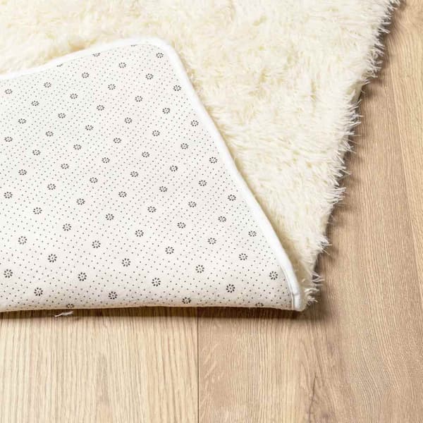 Ryamatta med lång lugg NAVARRA gräddvit 200x290 cm polyester