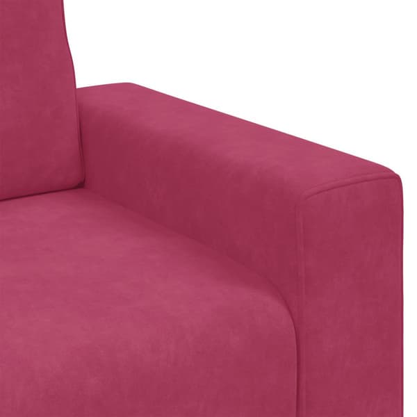 Soffstol vinröd 100x77x82 cm sammet