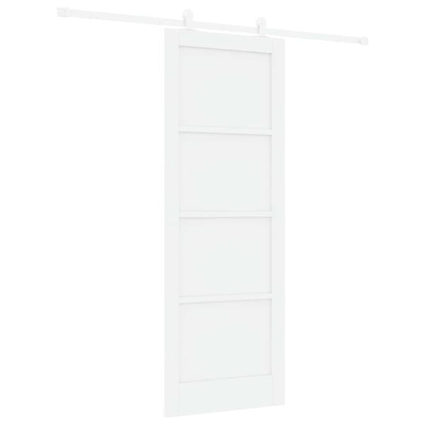Skjutdörr 78 x 211 cm Konstruerat trä Vit