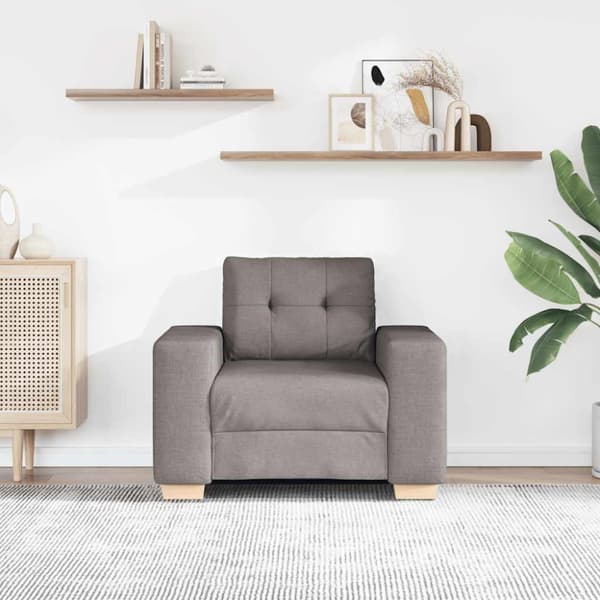 Soffa taupe 100x78x80 cm tyg