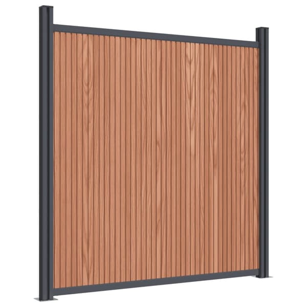 Staketpanel brun 699x186 cm WPC