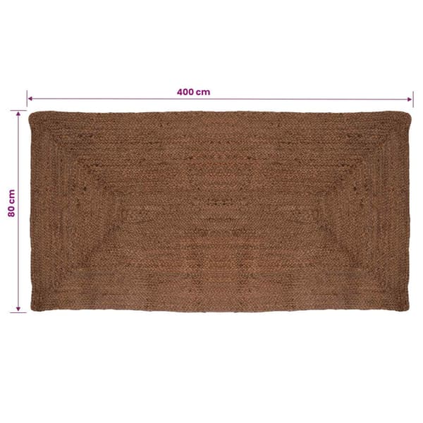 Områdesmatta Grå 80 x 400 cm Jute