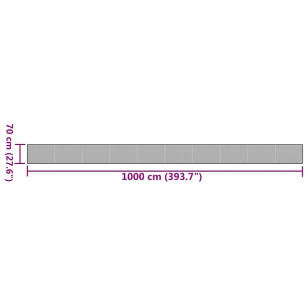 Matta rektangulär ljus naturlig 70x1000 cm bambu