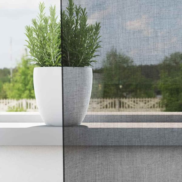 Voile gardiner med stångfickor 2 st svart