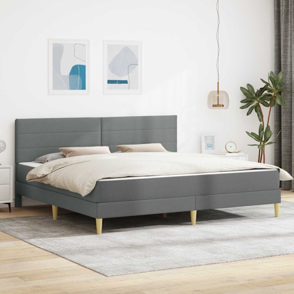 Sängram Mörkgrå 200 x 200 cm Polyester