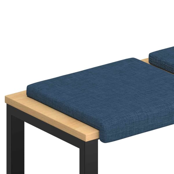 Bänk kudde 4 st Tyg Blå Djup 35 cm