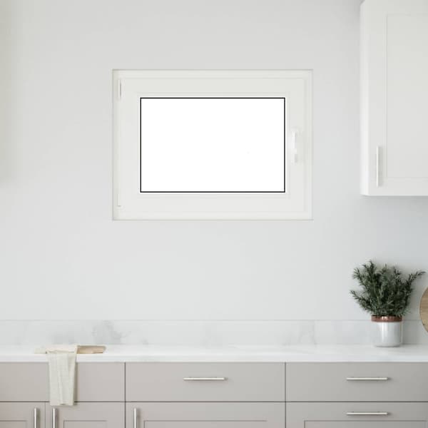 Källarfönster RISOR 80 x 50 cm PVC och glas Vit