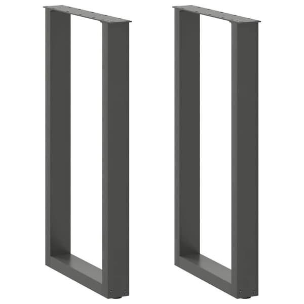 Barbordsben U-formade 2 st antracit 40x(90-91) cm stål