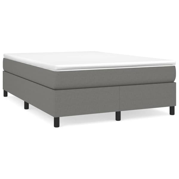 Boxspring-sängram mörkgrå 140x190 cm tyg
