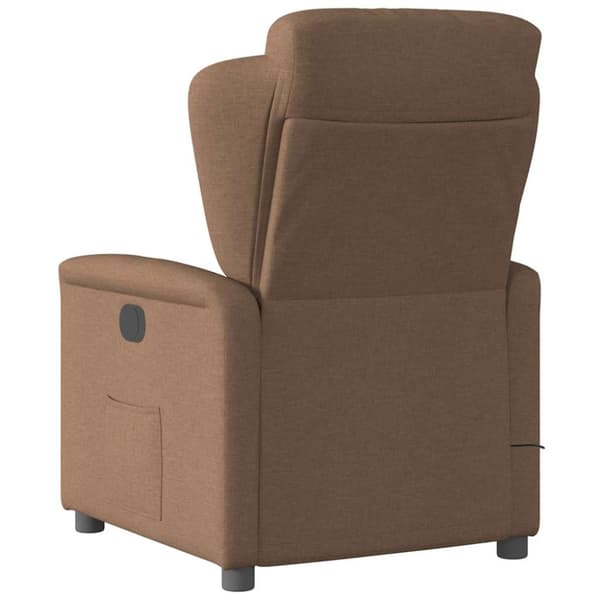 Massagefåtölj brun tyg