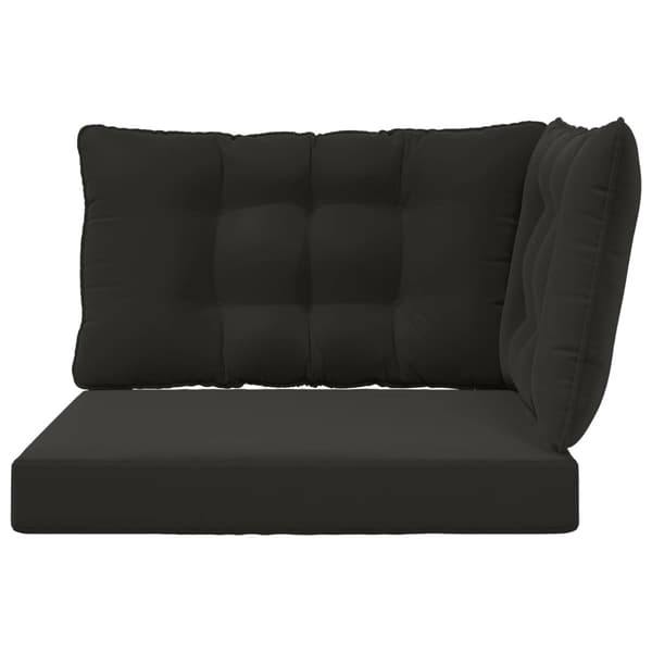 Utomhus Soffa Kudde 3 pcs Svart Polyester