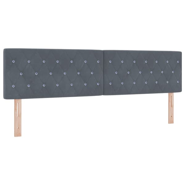 Bäddfjäder med madrass Mörkgrå 180 x 200 cm Sammet