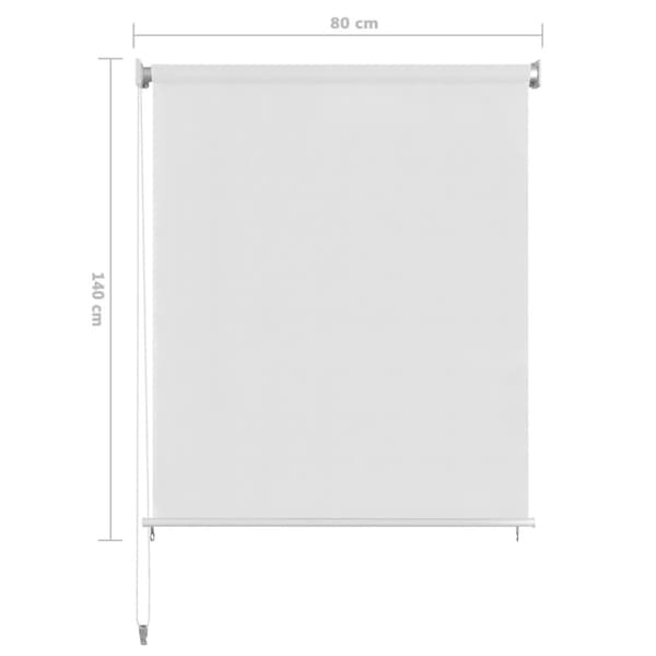 Rullgardin utomhus vit 80x140 cm HDPE