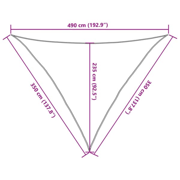 Solsegel ljusgrå 3,5x3,5x4,9 m 100% polyesteroxford