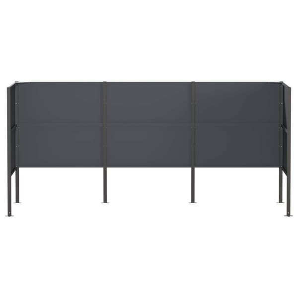 Soptunneskärm 249 x 85 x 113 cm Stål Antracit