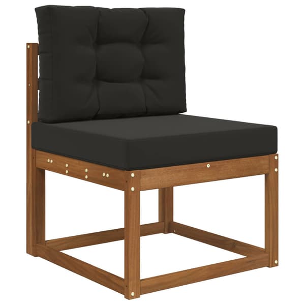 Utomhus Soffa Kudde 2 pcs Svart Polyester