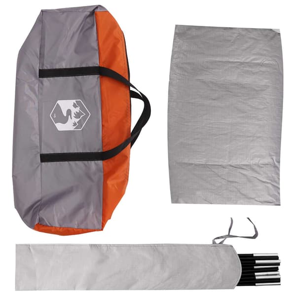 Bil tält Grå och orange 200 x 170 x 170 cm Polyester och Stål