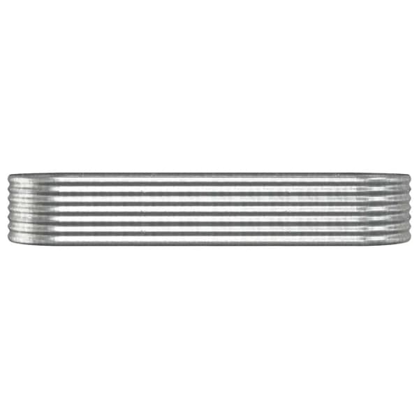 Odlingslåda galvaniserat stål 224x80x36 cm silver
