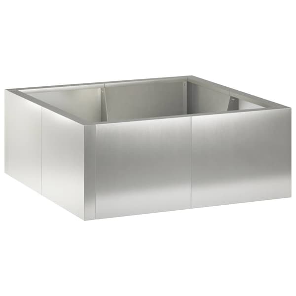 Stödvägg 4 st 100 x 100 x 30 cm Rostfritt stål Silver