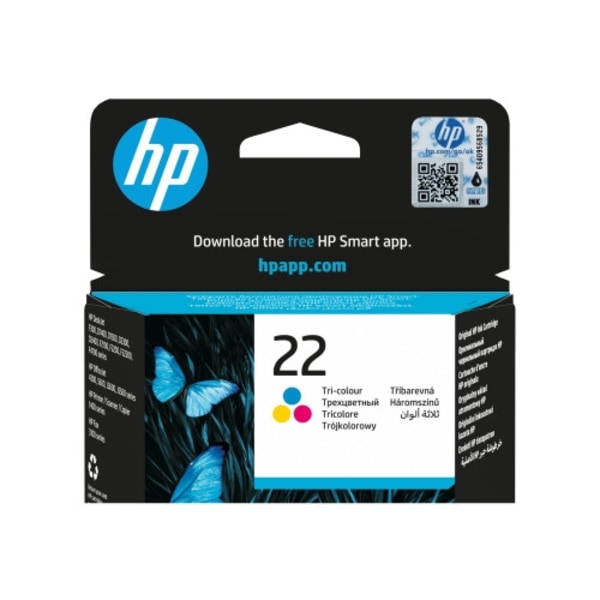 HP 22 - färg (cyan, magenta, gul) - original - bläckpatron