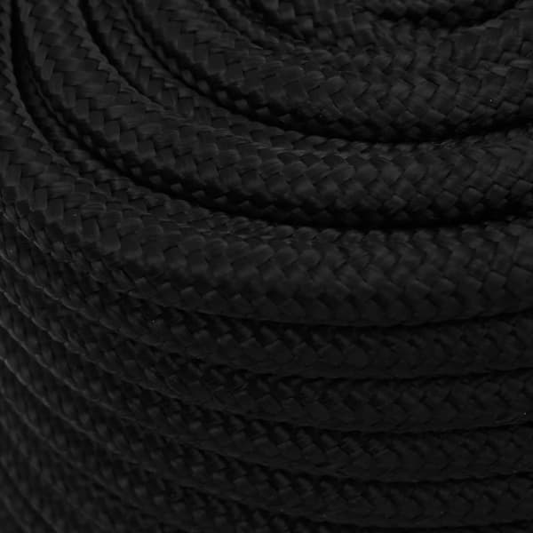 Rep svart 16 mm 100 m polyester