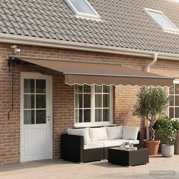 Elektrisk Retraktabel Markis Taupe 4 x 2 m