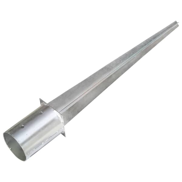 Jordspett 2 st silver 10x76 cm galvaniserat stål