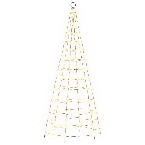 Julgransbelysning med markspett och flaggstång 180 cm