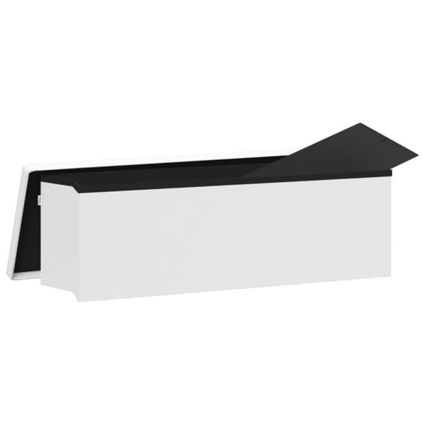 Förvaringsbänk vikbar vit PVC
