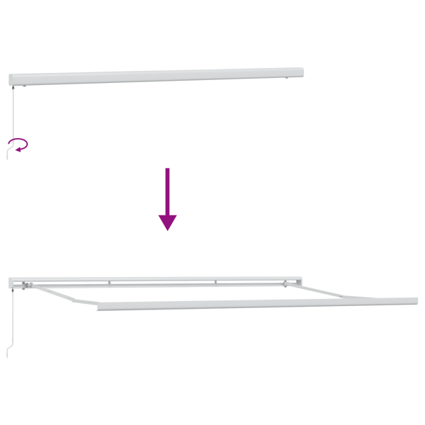 Utdragbar markis Flerfärgsdesign 500 × 300 cm