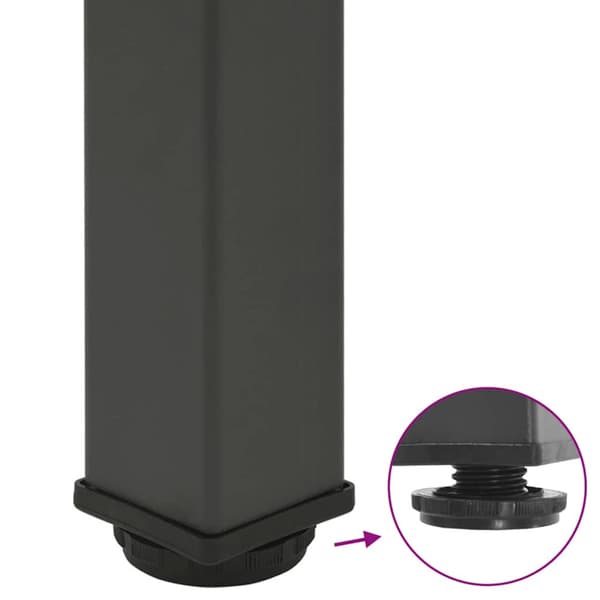 Soffbordsben 4 st antracit 42-44 cm stål