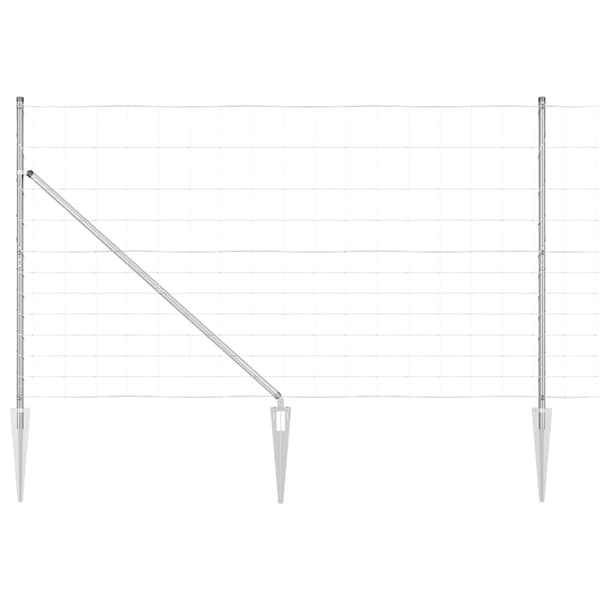 Stängselstolpe Galvaniserad 25 x 1,4 m Stål