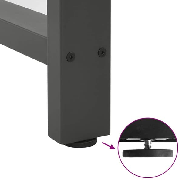 Barbordsben antracit 2 st 60x(100-101) cm stål