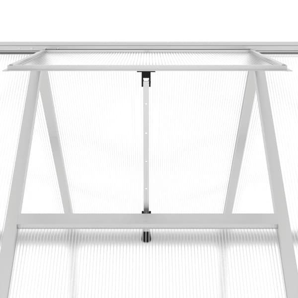 Växthus med ram silver 334x169x202 cm aluminium