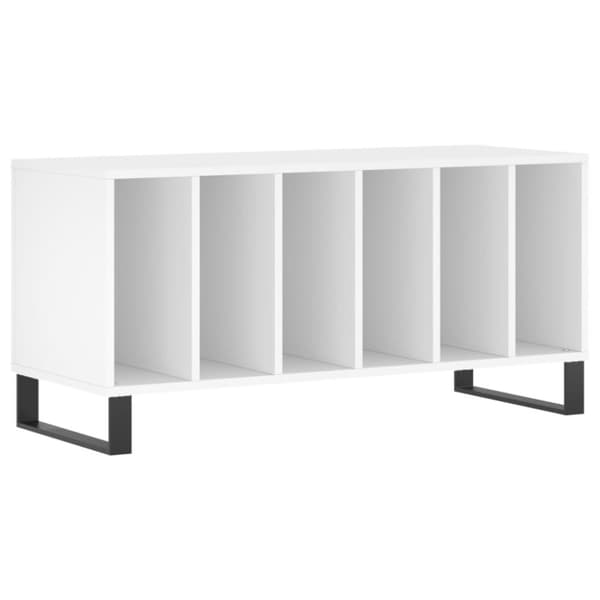Stereobänk vit 100x38x48 cm konstruerat trä