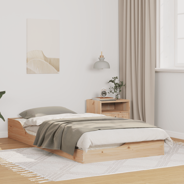 Sängram Brun 75 x 190 cm Massiv furu